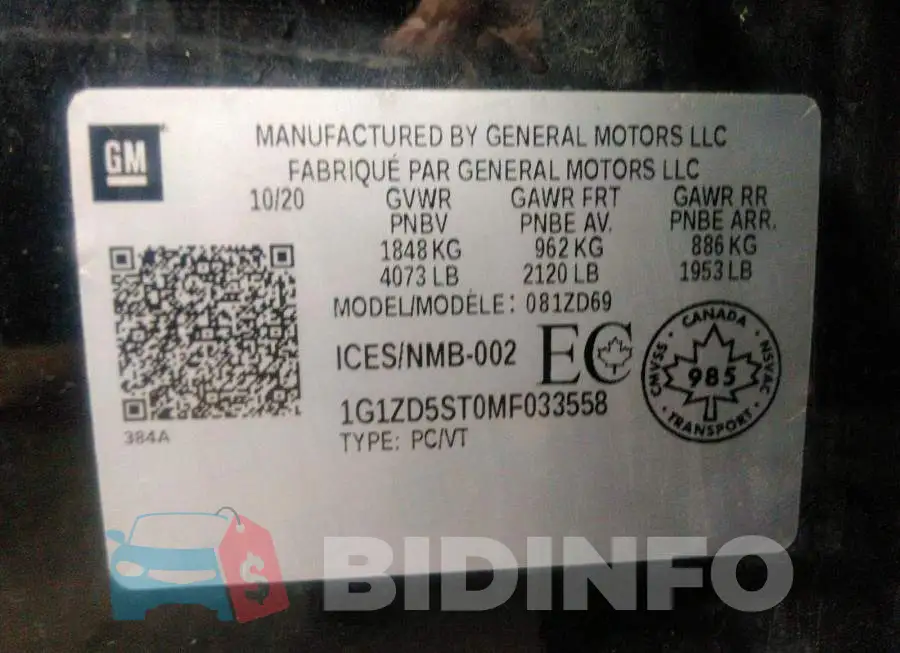 1G1ZD5ST0MF033558 Photo# 9