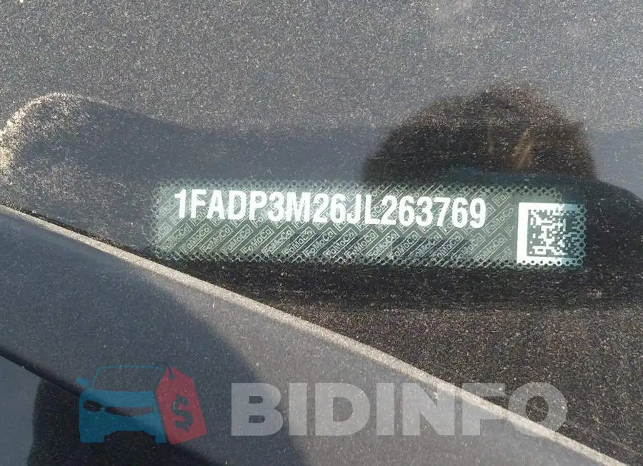 1FADP3M26JL263769 Photo# 9