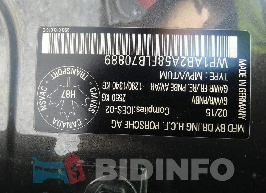 WP1AB2A58FLB70889 Photo# 9