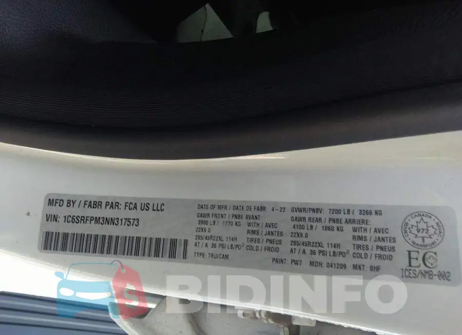 1C6SRFPM3NN317573 Photo# 9