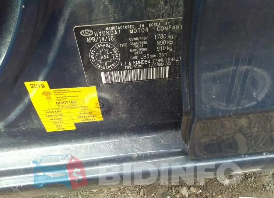 KMHD84LF9HU169421 Photo# 9