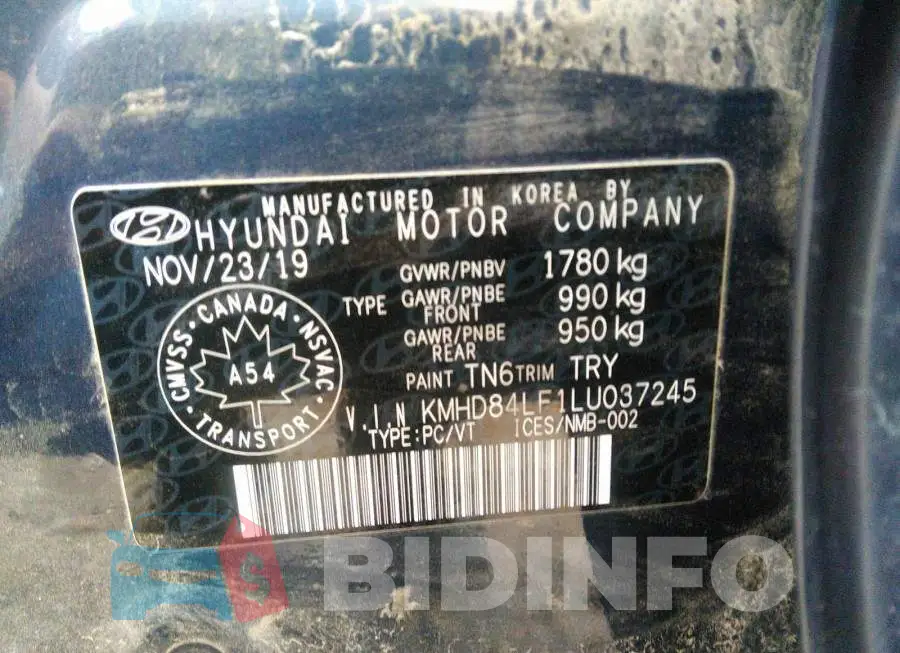 KMHD84LF1LU037245 Photo# 9