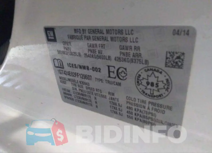 1GT424E82FF129607 Photo# 10