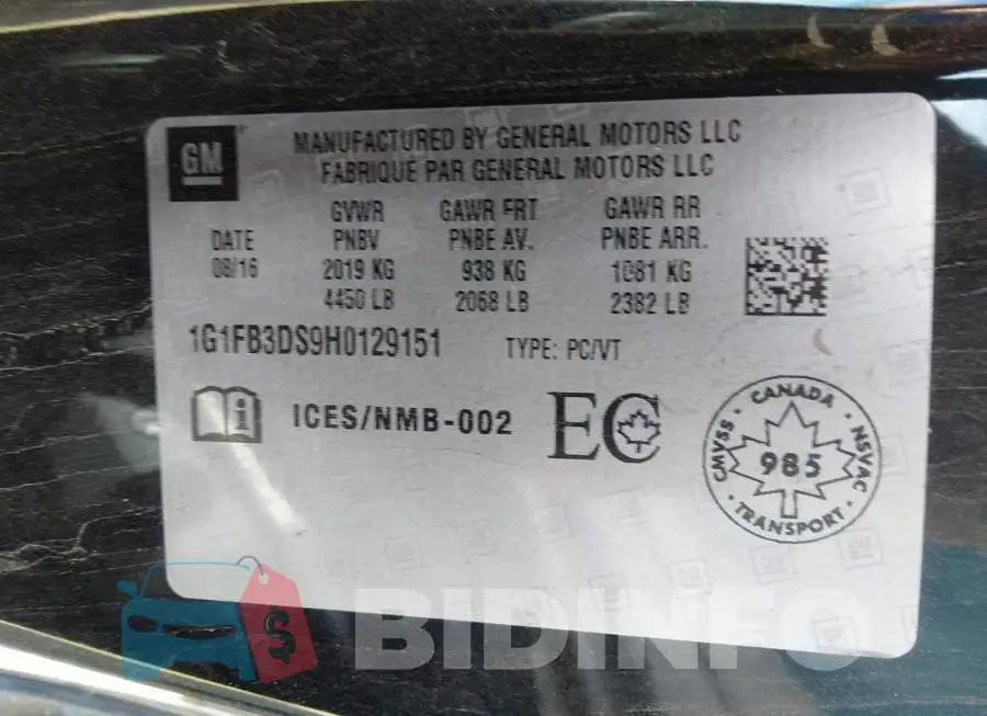 1G1FB3DS9H0129151 Photo# 9