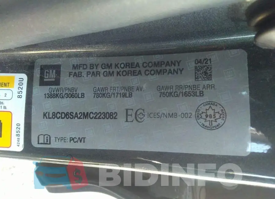 KL8CD6SA2MC223082 Photo# 9