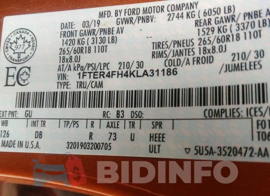 1FTER4FH4KLA31186 Photo# 9