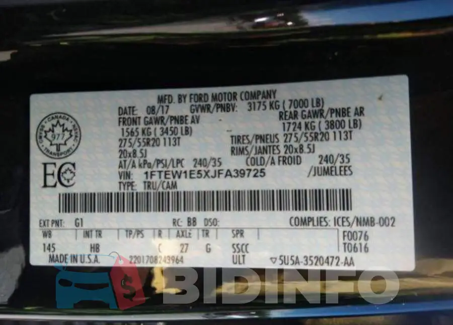 1FTEW1E5XJFA39725 Photo# 10