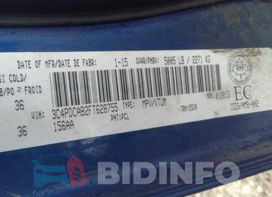 3C4PDCAB2FT628755 Photo# 9
