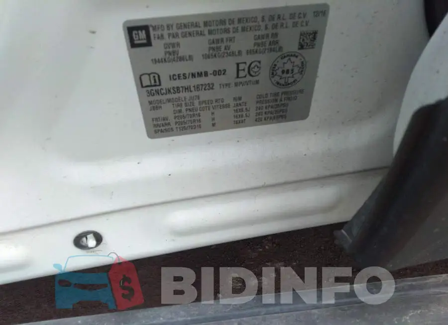3GNCJKSB7HL187232 Photo# 9