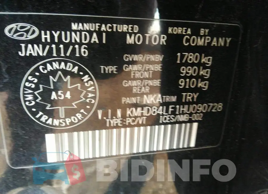 KMHD84LF1HU090728 Photo# 9 KMHD84LF1HU090728 Photo# 9
