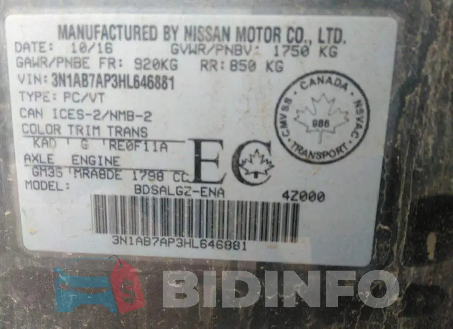3N1AB7AP3HL646881 Photo# 9