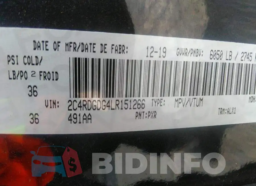 2C4RDFDG4LR151266 Photo# 9