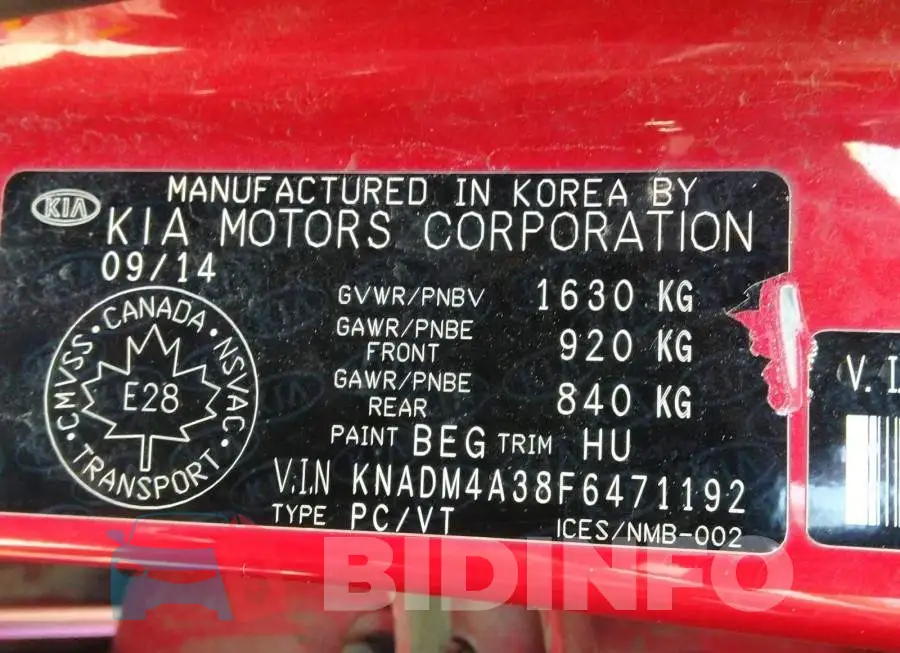 KNADM4A38F6471192 Photo# 9