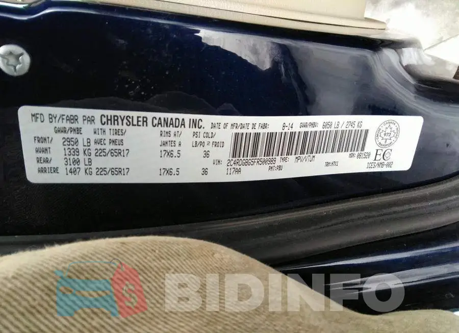 2C4RDGBG5FR500989 Photo# 10