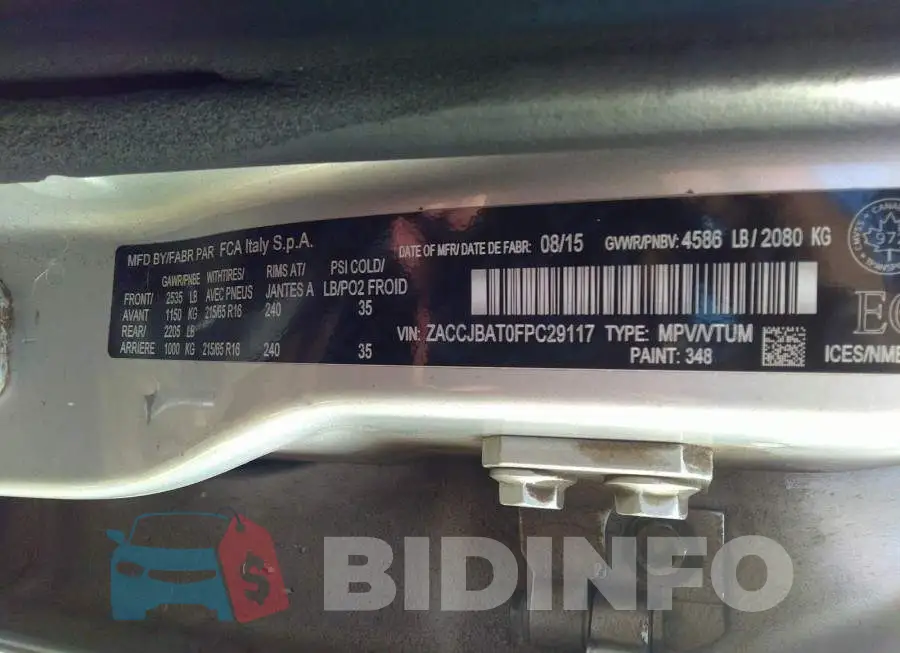 ZACCJBAT0FPC29117 Photo# 9