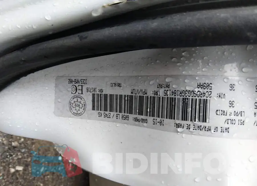2C4RDGDG3GR184135 Photo# 9