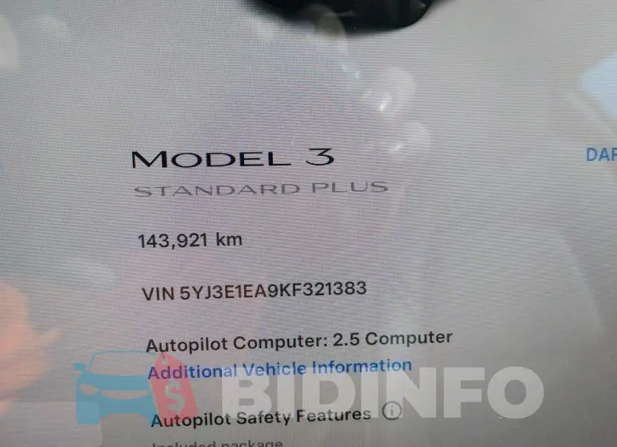 5YJ3E1EA9KF321383 Photo# 7
