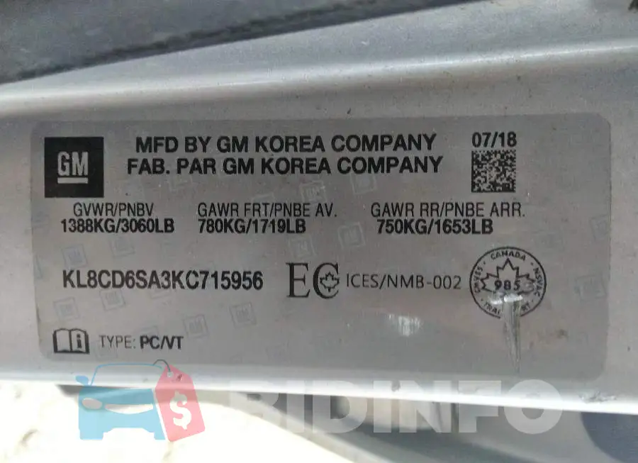 KL8CD6SA3KC715956 Photo# 9