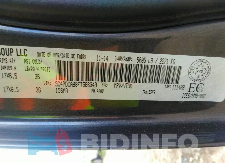 3C4PDCAB8FT586348 Photo# 9