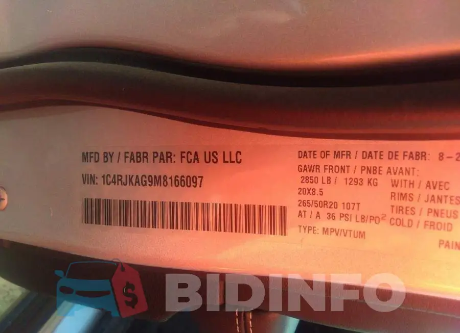 1C4RJKAG9M8166097 Photo# 9