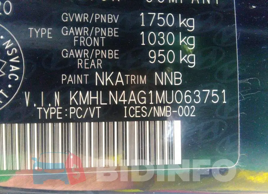 KMHLN4AG1MU063751 Photo# 9 KMHLN4AG1MU063751 Photo# 9