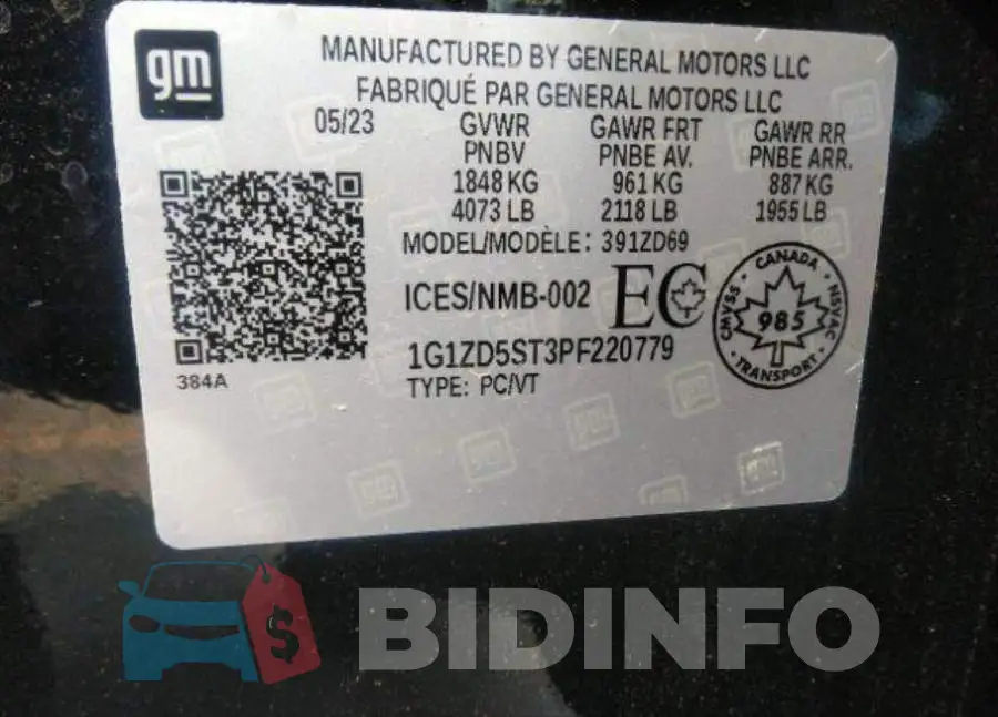 1G1ZD5ST3PF220779 Photo# 10