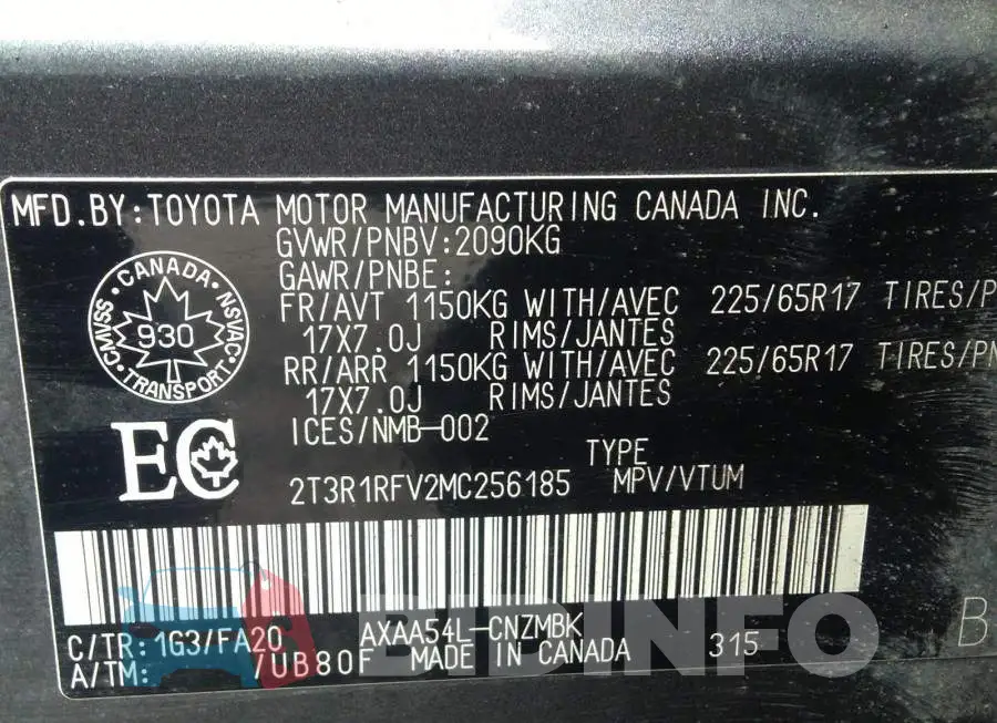 2T3R1RFV2MC256185 Photo# 9