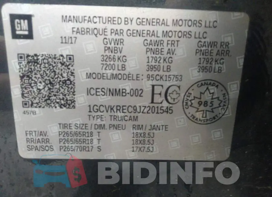 1GCVKREC9JZ201545 Photo# 9