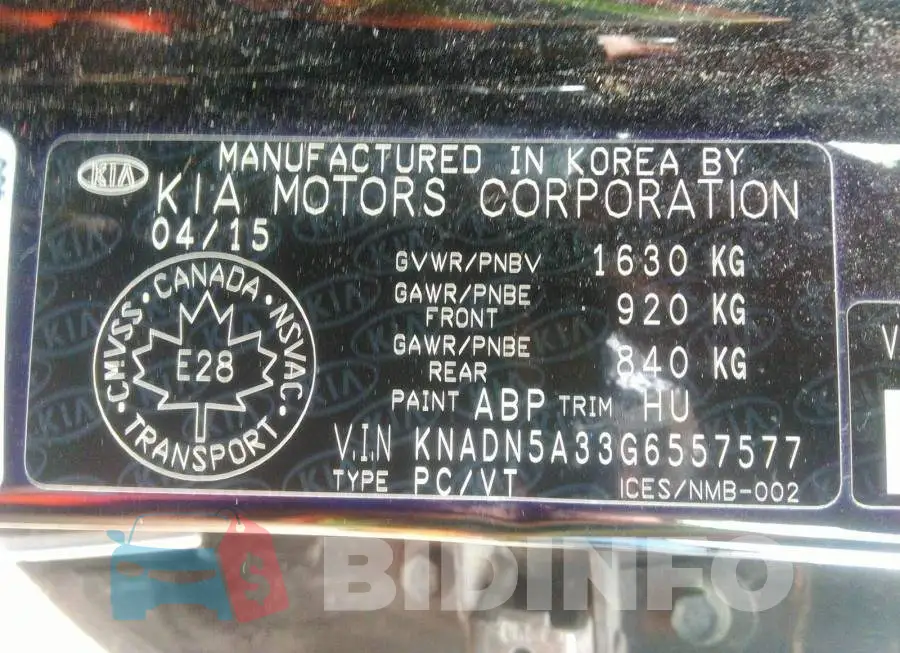 KNADN5A33G6557577 Photo# 9