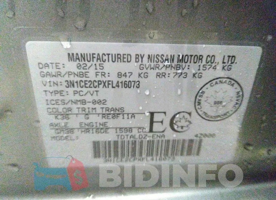 3N1CE2CPXFL416073 Photo# 9