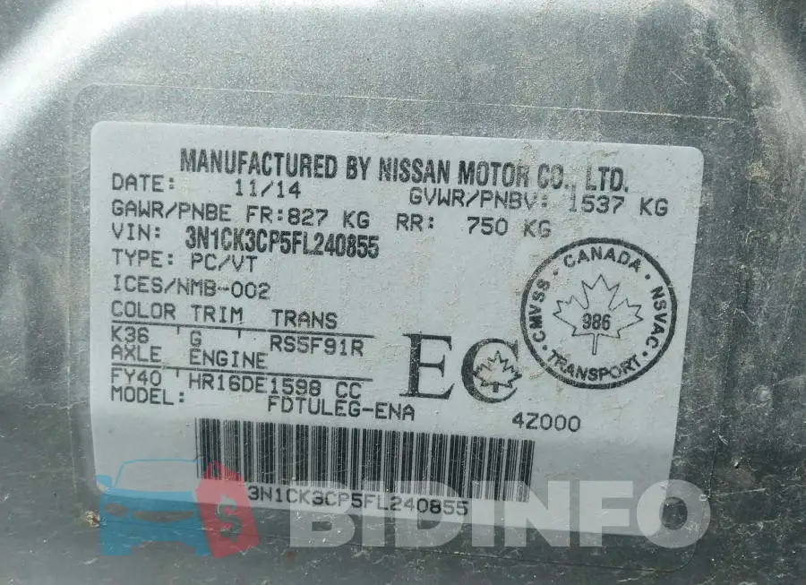 3N1CK3CP5FL240855 Photo# 9