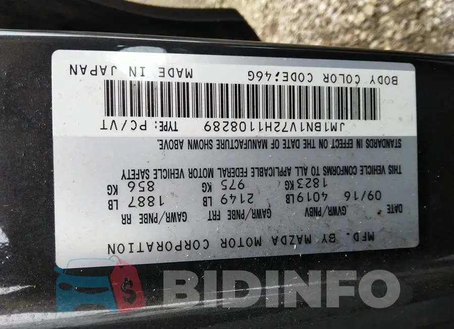 JM1BN1V72H1108289 Photo# 9
