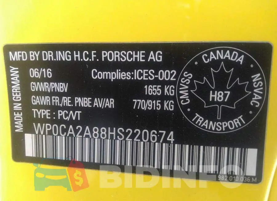 WP0CA2A88HS220674 Photo# 9