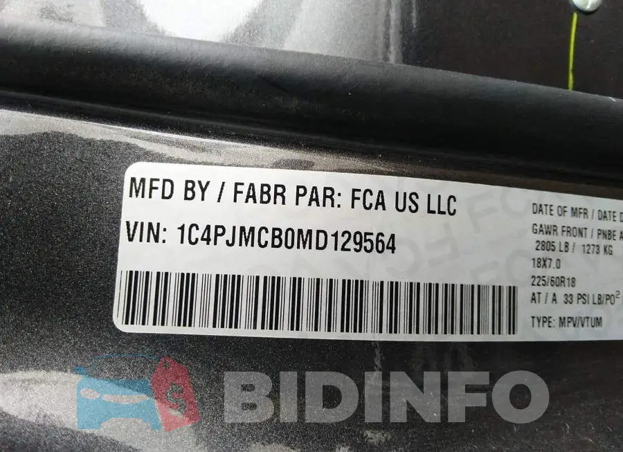 1C4PJMCB0MD129564 Photo# 9