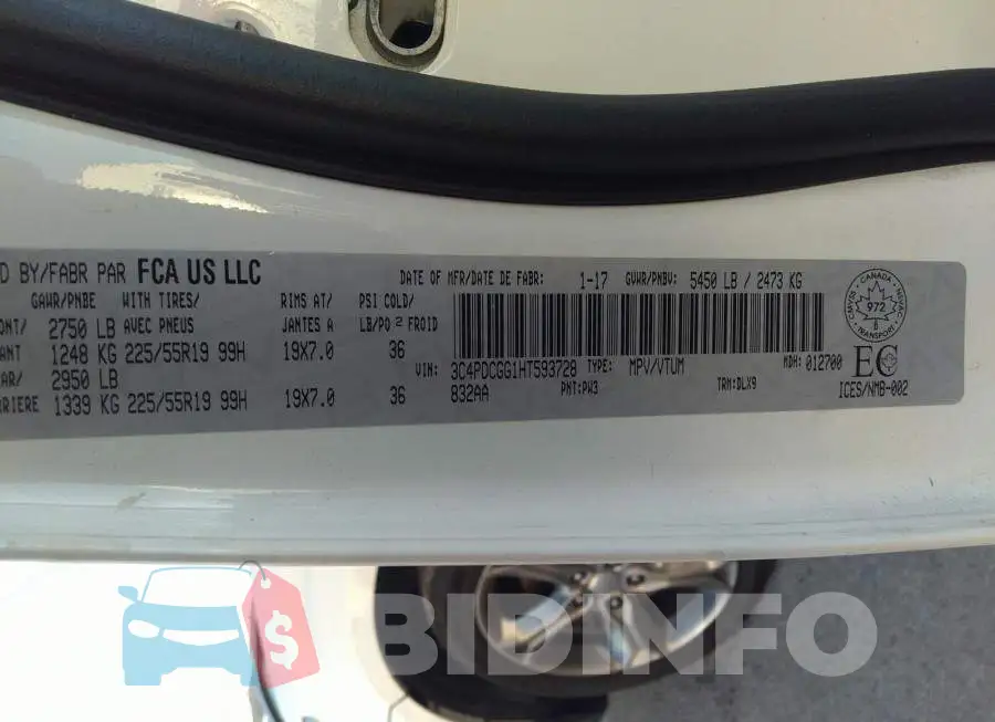 3C4PDCGG1HT593728 Photo# 9