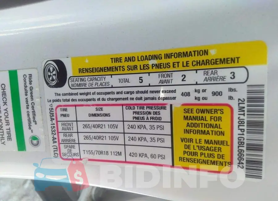 2LMTJ8LP1GBL66642 Photo# 9