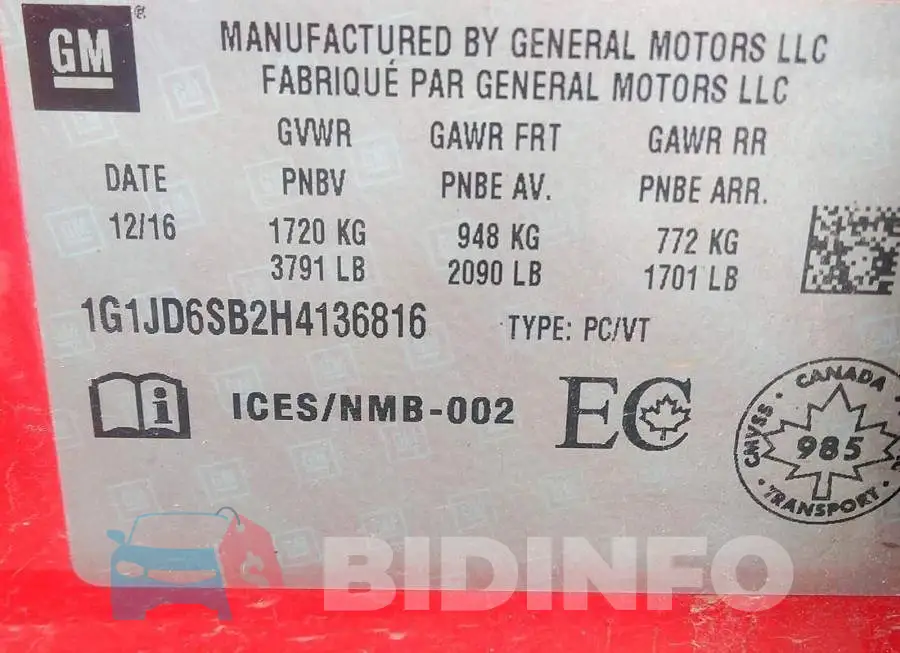 1G1JD6SB2H4136816 Photo# 9