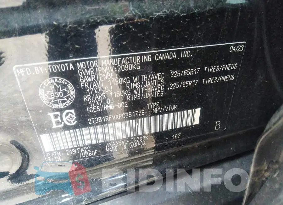 2T3B1RFVXPC351728 Photo# 9