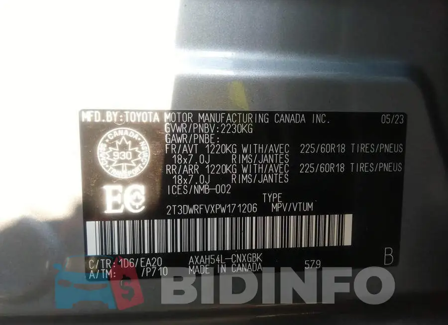 2T3DWRFVXPW171206 Photo# 9