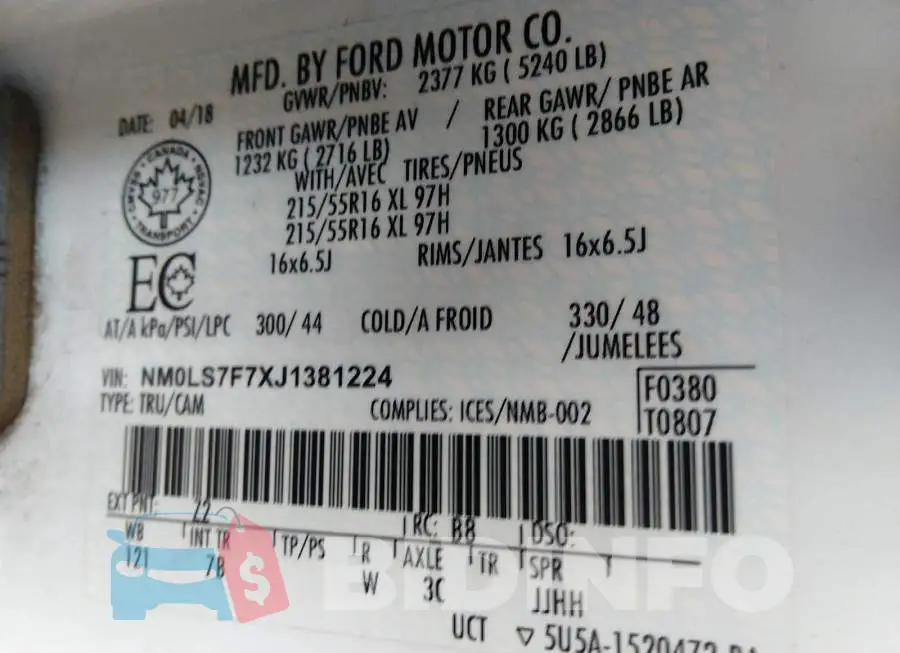 NM0LS7F7XJ1381224 Photo# 9