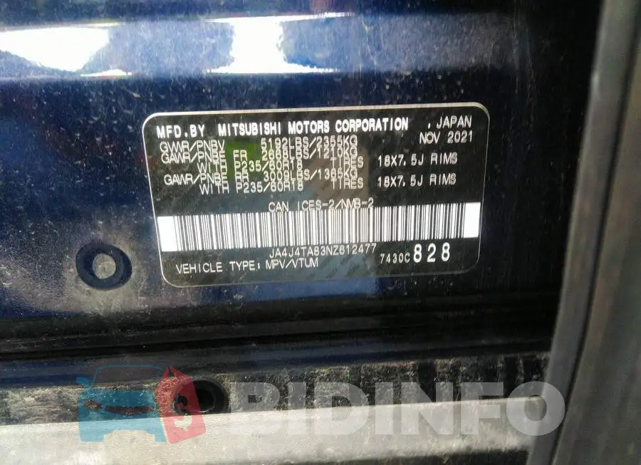 JA4J4TA83NZ612477 Photo# 9