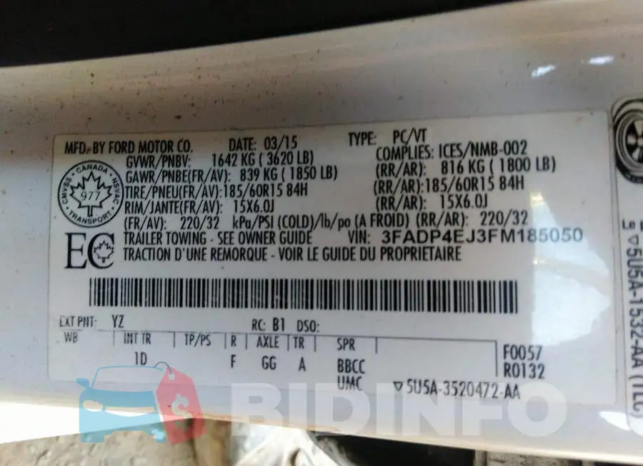 3FADP4EJ3FM185050 Photo# 9