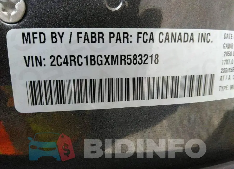 2C4RC1BGXMR583218 Photo# 9