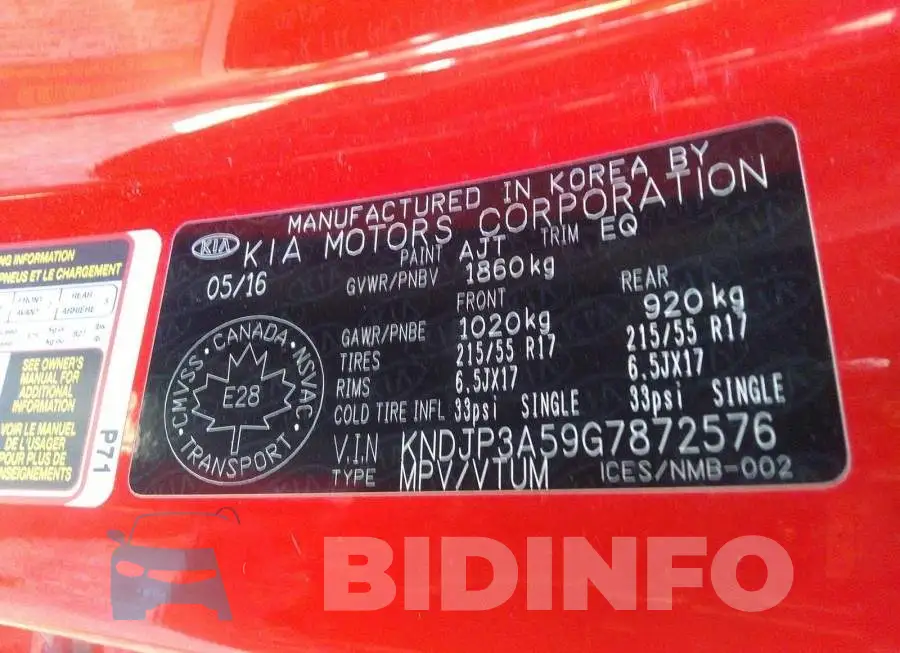 KNDJP3A59G7872576 Photo# 9