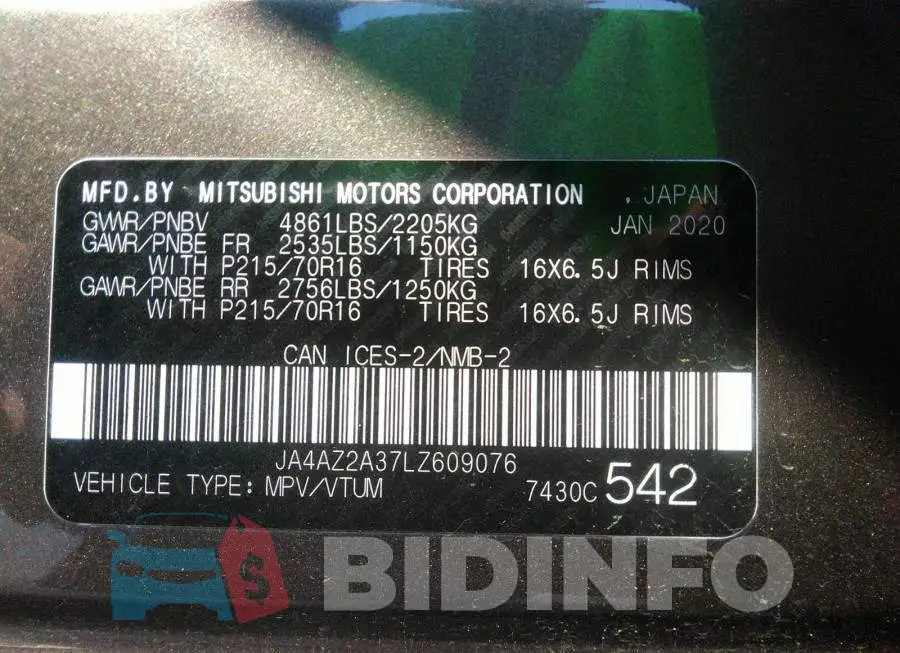 JA4AZ2A37LZ609076 Photo# 9