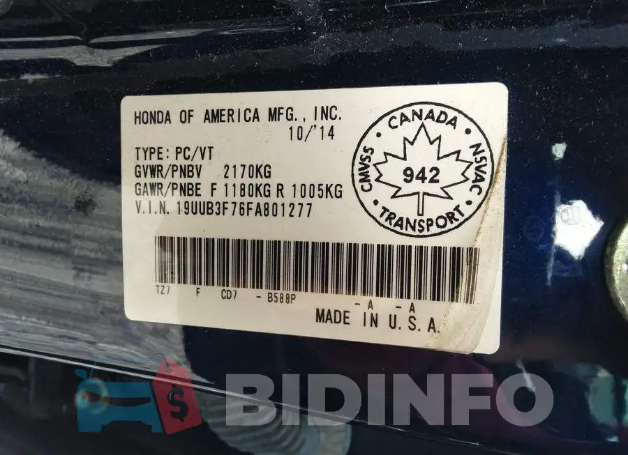 19UUB3F76FA801277 Photo# 9