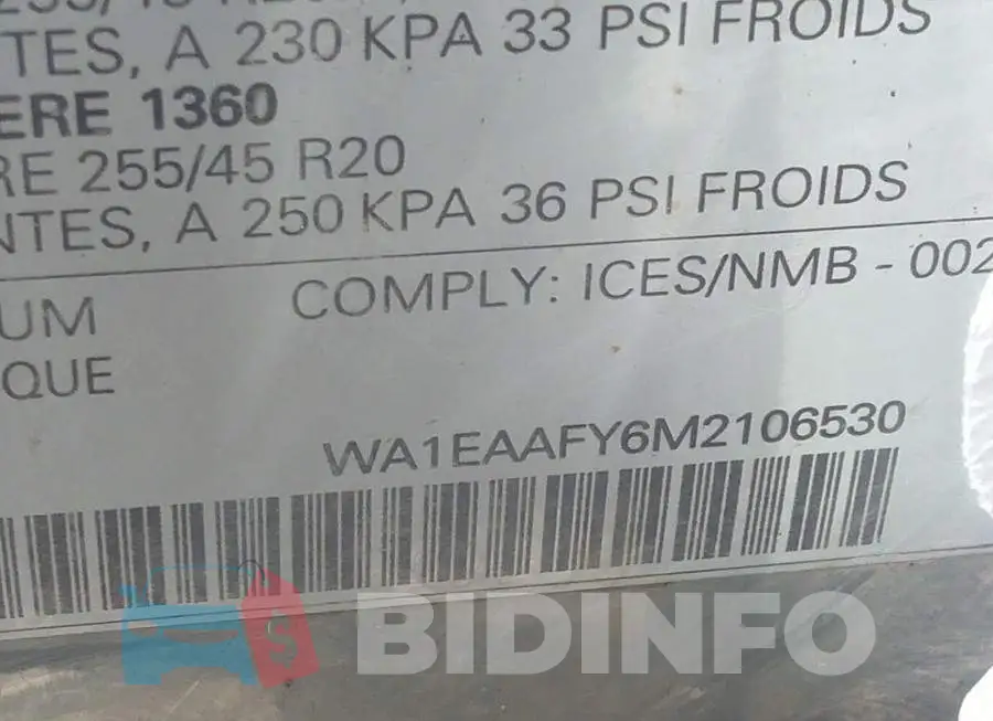 WA1EAAFY6M2106530 Photo# 9