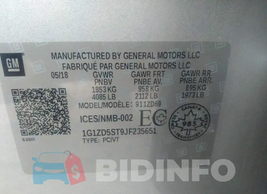 1G1ZD5ST9JF235651 Photo# 9