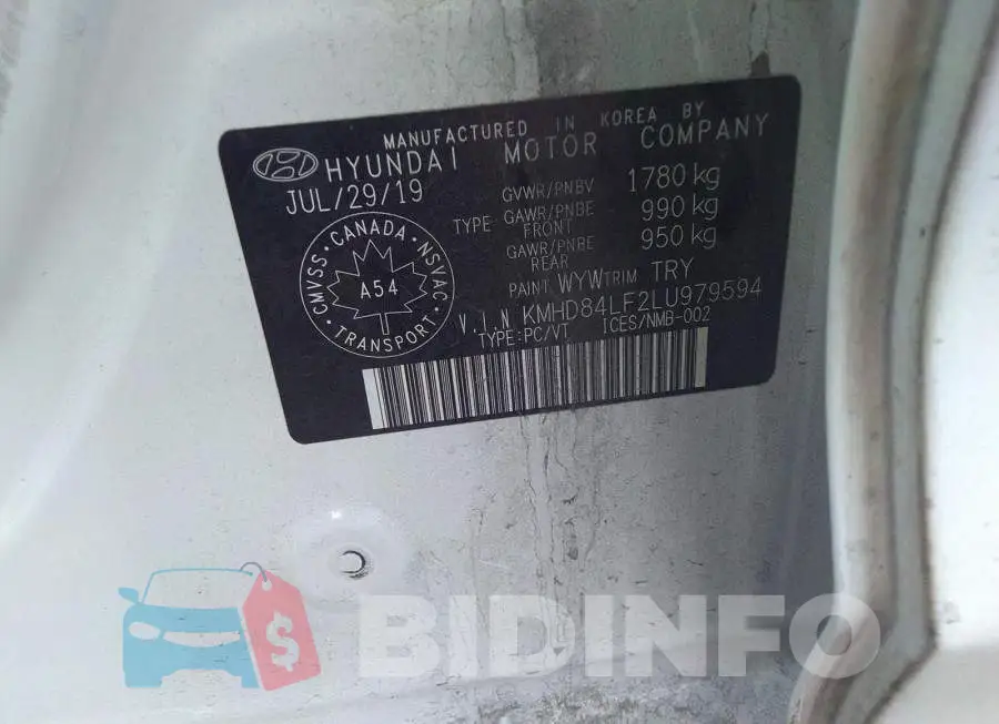 KMHD84LF2LU979594 Photo# 9