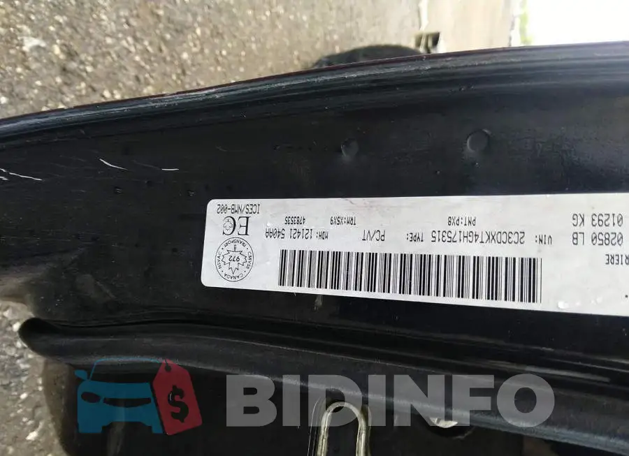 2C3CDXKT4GH175315 Photo# 9
